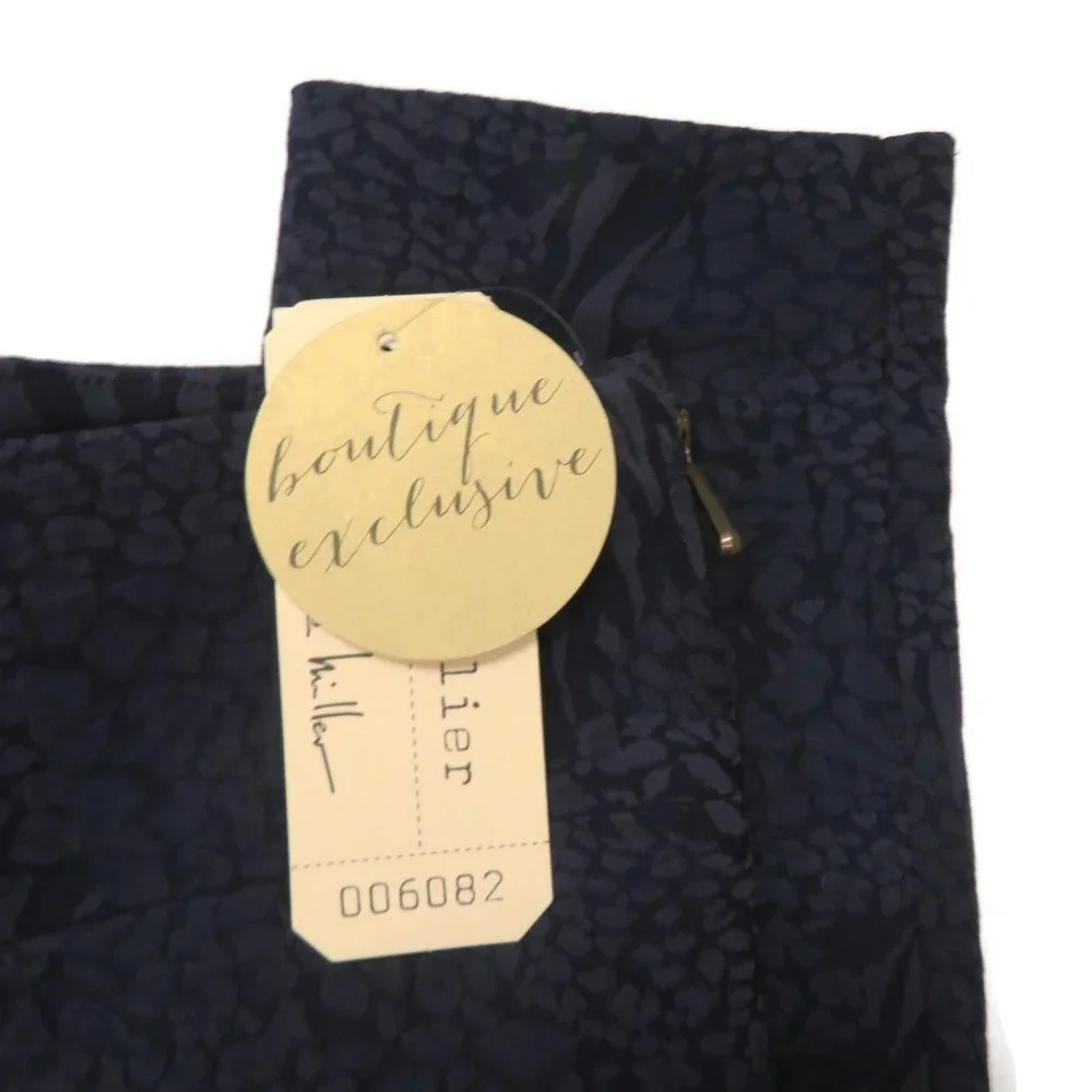 Nicole Miller Artelier Pants‎ Womens 8 Blue Cotton Blend NWT New $245 Dress Work